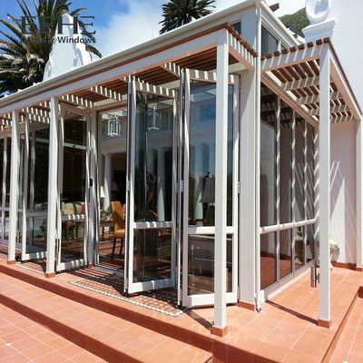 Puertas de plegamiento de aluminio del espacio ancho para el alto funcionamiento termal de la casa
