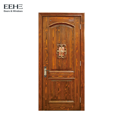 Madera sólida de las puertas interiores del panel de Eco 2, 5 veces que pintan la puerta hueco de madera de base