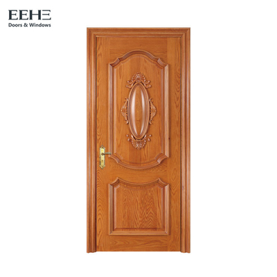 Puertas internas de la madera dura sólida comercial hermosa con el logotipo del hardware grabado en relieve