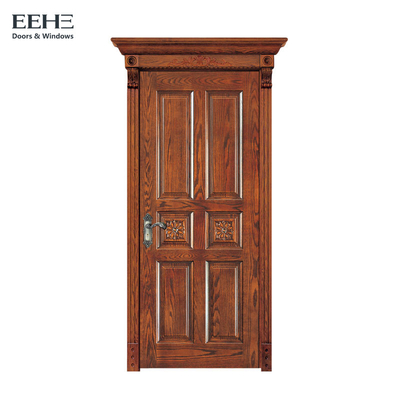 Las puertas/el 100% 6 del dormitorio de madera sólida del barniz de Eco artesonan las puertas interiores de madera