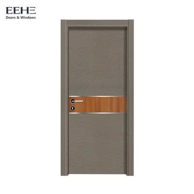 Puertas de madera del rubor hecho a mano del interior/puertas principales de madera grises del efecto del PVC
